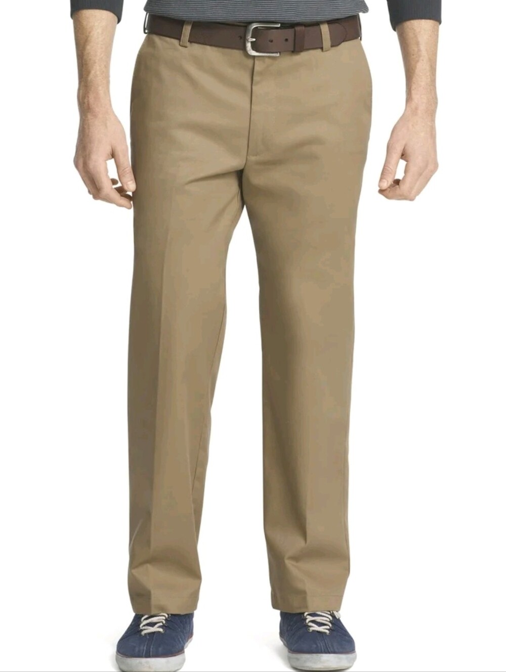 IZOD Mens American Chino Classic Light Brown Preppy Straight Leg Pants 33×30